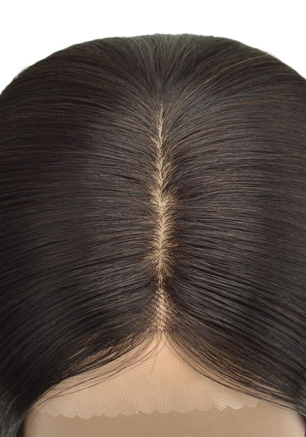 Lace front silk topper