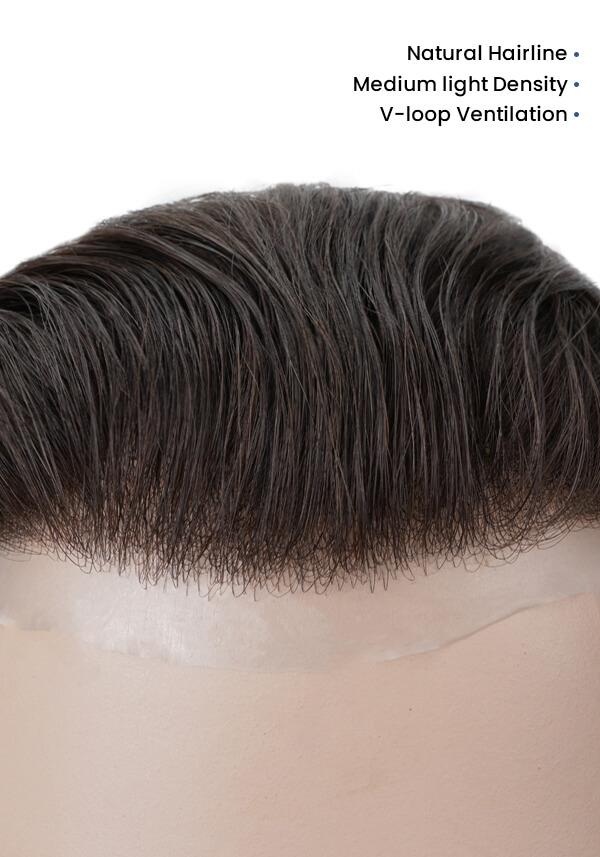 LD0049 | Pre-Cut SuperSkin-V Hairpiece with Medium Quiff Hairstyle