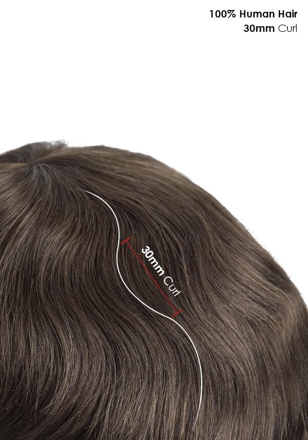 Adonis | 0.08mm Men's Thin Skin Hairpiece with V-Looped Hair